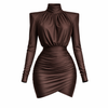 Veloura | Turtleneck Wrap Mini Dress