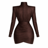 Veloura | Turtleneck Wrap Mini Dress