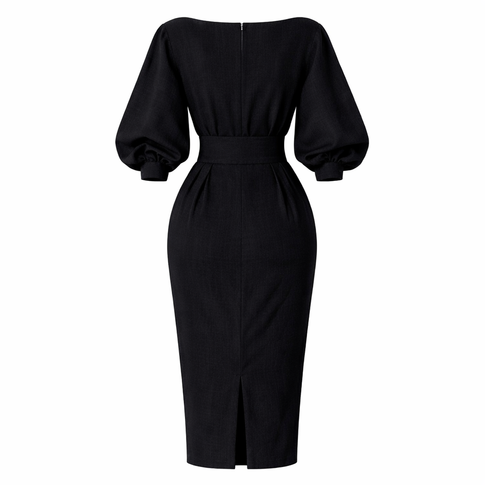 Celestine | High Waist Pleated A-Line Dress